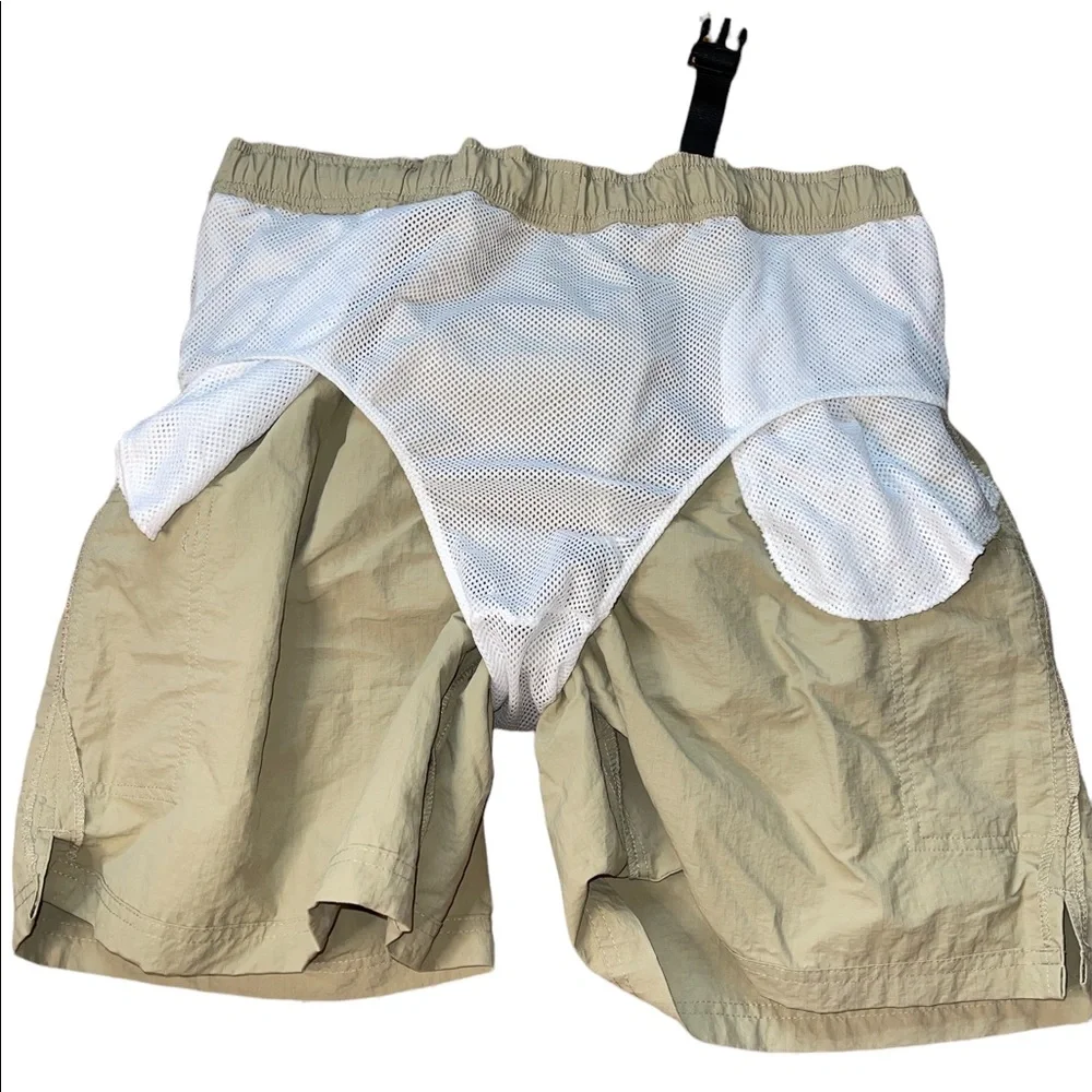 Vintage Cherokee Khaki cargo Swim trunks Size‎ L 36-3 8 with attached buck…